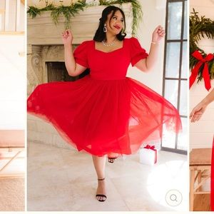 Ivy City Co Ballerina Dress Red NWT Completely Sold Out Online!